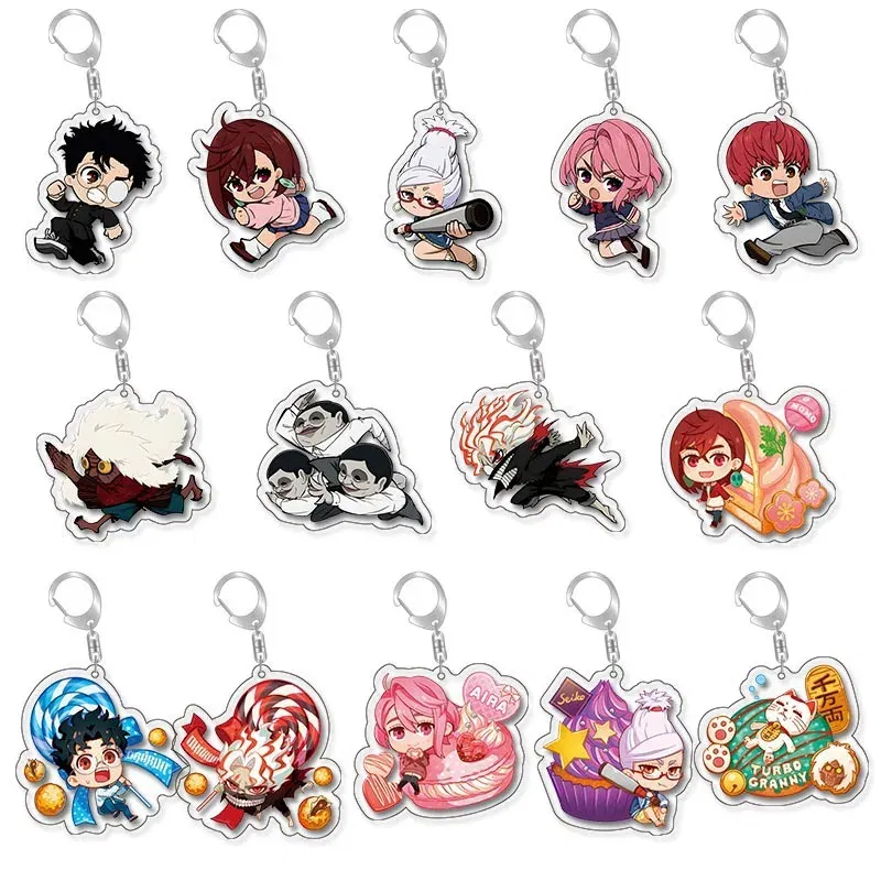 Color: Ivory - Anime Dandadan Momocute Cartoon Key Ring Keychain Jewelry Girl Pendant Fashion Children Gift Accessories Bag Charms Acrylic