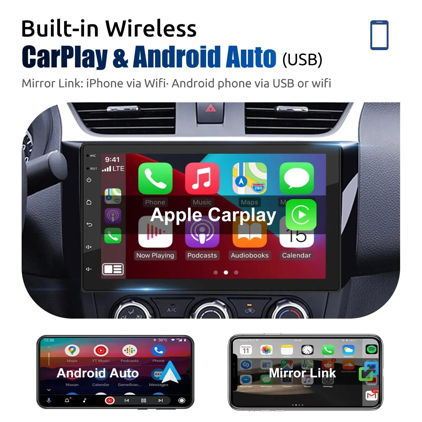 Color: Brown, Ships From: CHINA - ?‹ESSGOO Car Radio 2 Din 7"/9"/10" Carplay Auto Android 13 Mp5 Universal WIFI GPS Car Radio Multimedia Video Player FM Car Stereo