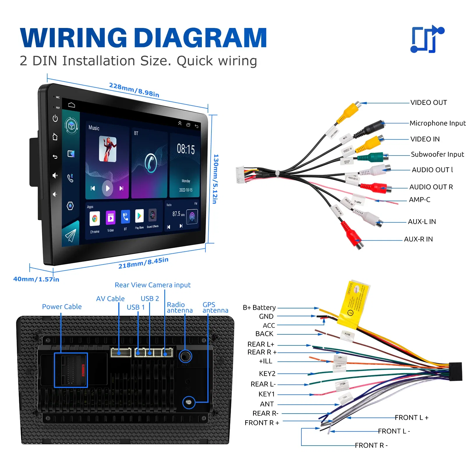 Color: Brown, Ships From: CHINA - ?‹ESSGOO Car Radio 2 Din 7"/9"/10" Carplay Auto Android 13 Mp5 Universal WIFI GPS Car Radio Multimedia Video Player FM Car Stereo