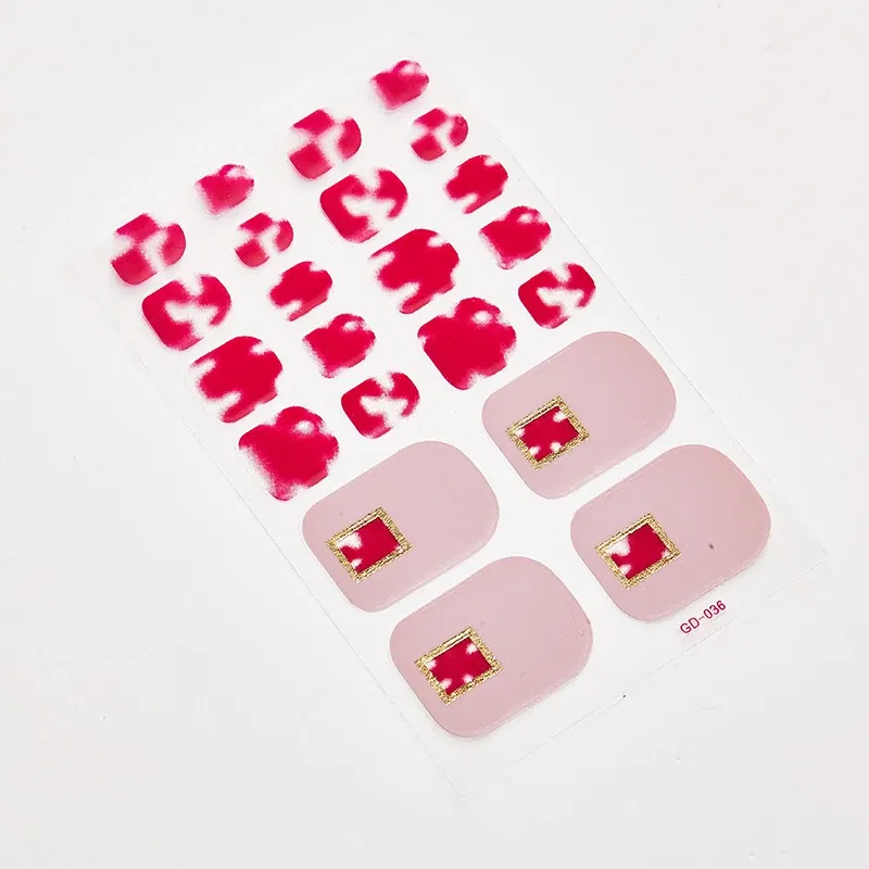 Color: Camel Color - 22 Tips/Sheet Nail Tape Loveliness Nail Art Stickers Designed Nailart Sticker Nail Strips Designer Nail Decals Nailart Shiny