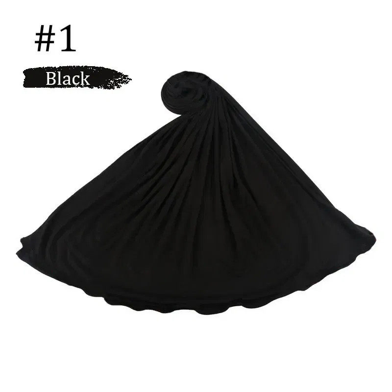 Color: Light Coffee - 180X85cm Muslim Women Jersey Hijab Scarf Cotton Stretchy Premium Jersey HIjabs Soft Material Big Large Size Jersey Scarves