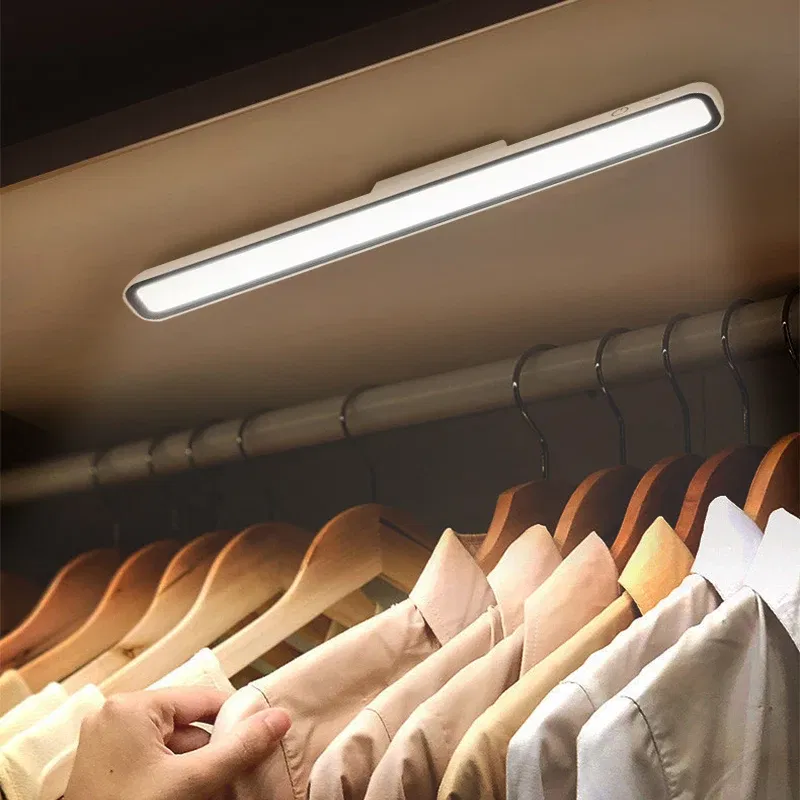 Body Color: Brown - LED Desk Lamp USB Rechargeable Light Stepless Dimming Table Lamp Hanging Magnetic Bedroom Table Reading Rechargeable Night Light