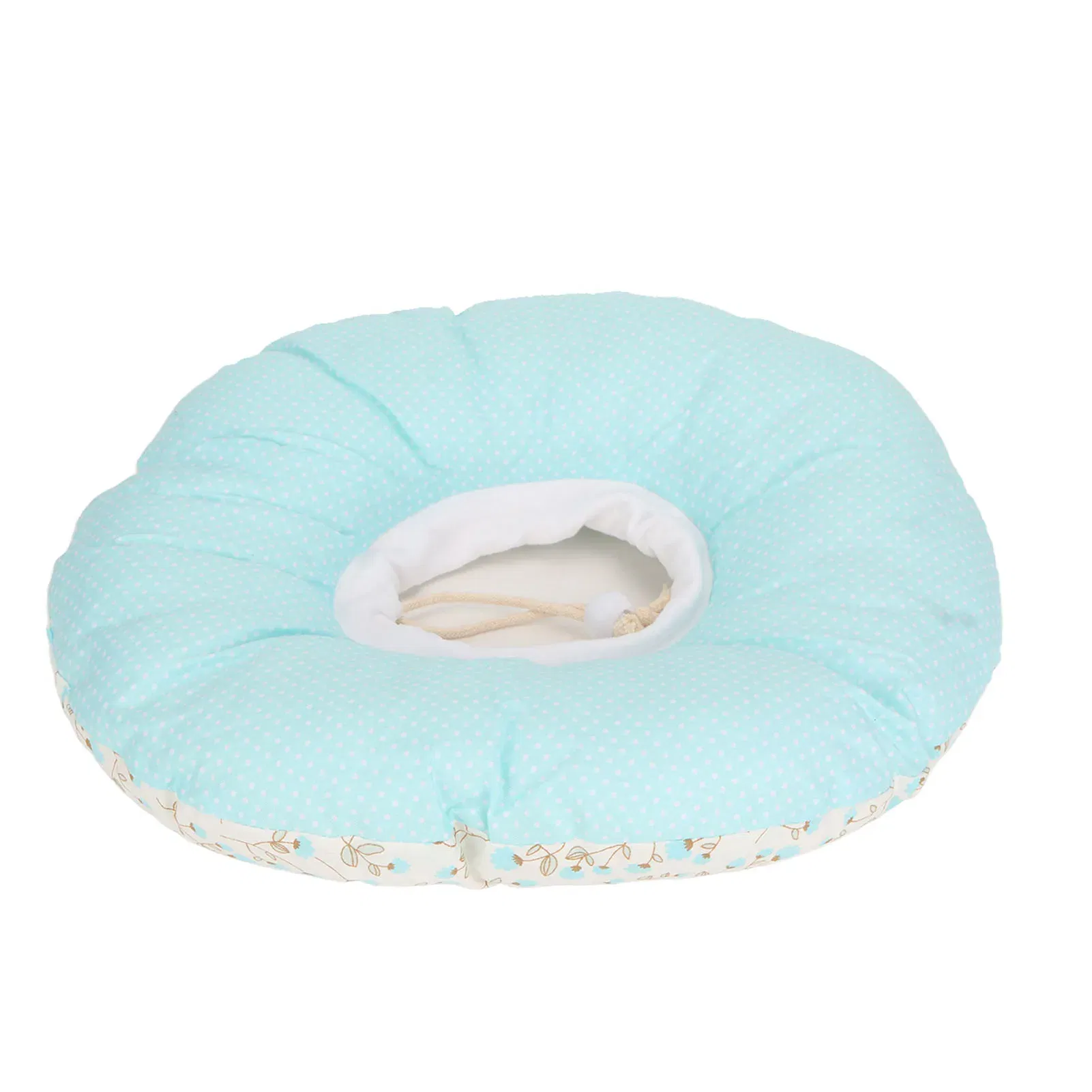 Color: Gold - Ear Pillow Breathable Cotton Piercing Ear Care Pillow Ear Hole Guard Neck Support Side Sleeping Pillow Donut Cushion with Hole