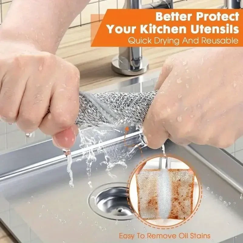 Ultra-Fine Microfiber Steel Wool Soap Pads - 20/30pcs Double-Sided Kitchen Scrubbers for Dishes & Cookware