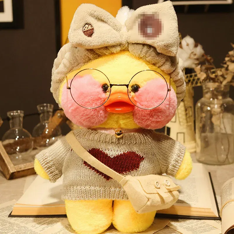 Color: Pink, Height: 11cm-30cm - 30cm Cute LaLafanfan Cafe Duck Plush Toy Kawaii LaLafanfan Duck Doll Soft Stuffed Animal Plush Pillow Birthday Gifts for Kids