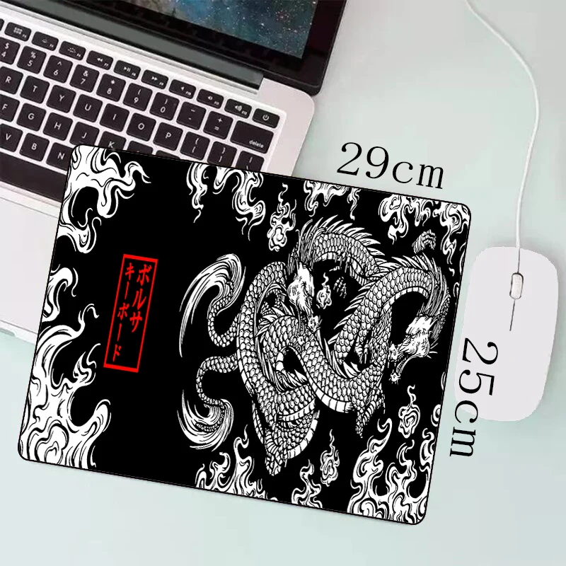 Size: L, Color: Orange - Japanese Dragon Large Gaming Mousepad XXL Keyboard Gamer Mouse Pad on The Table Speed Desk Mat Anime 900x400 700X300 Mouse Mats