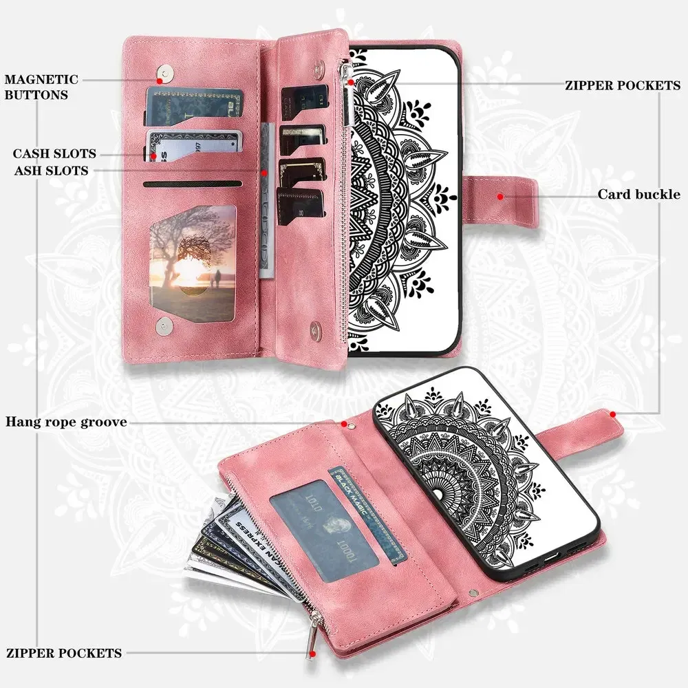 Color: green, Material: Plastic - CrossBody Strap Zipper Wallet Coque for Samsung Galaxy A71 A51 A50 A41 A21S A30 A70 A50S A20 A31 A30S A10 A20E A 51 70 Flip Case