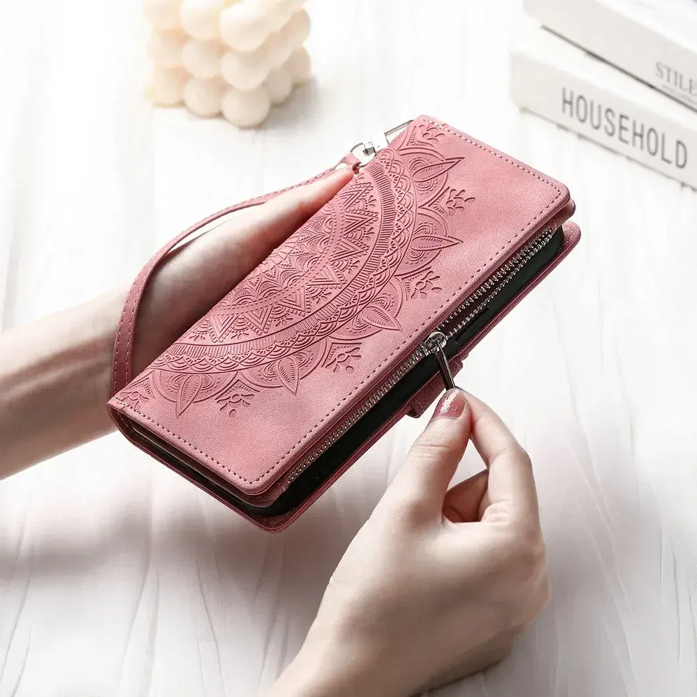 Color: green, Material: Plastic - CrossBody Strap Zipper Wallet Coque for Samsung Galaxy A71 A51 A50 A41 A21S A30 A70 A50S A20 A31 A30S A10 A20E A 51 70 Flip Case