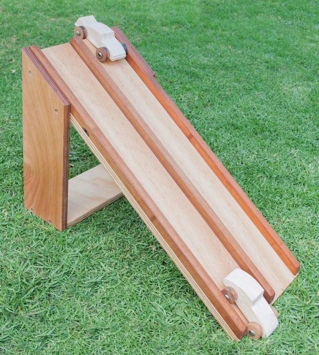 NZ Handmade Wooden Double Lane Car Ramp