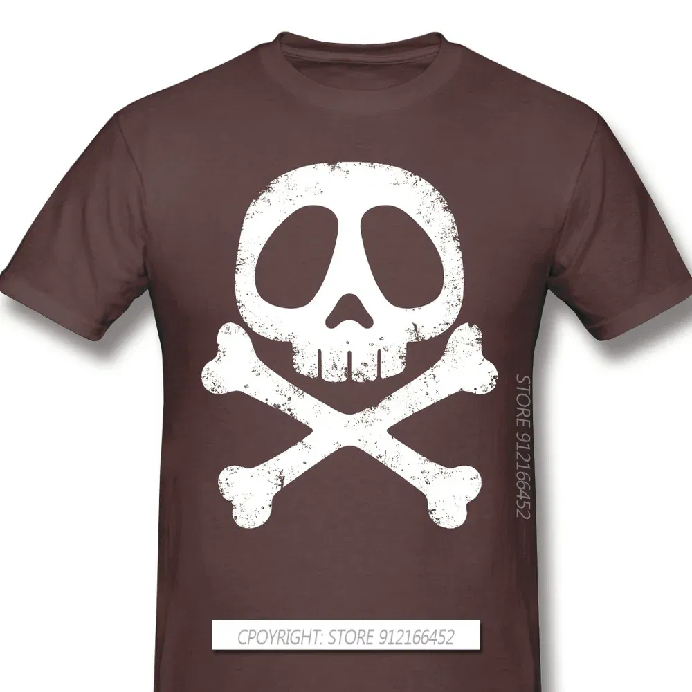 Color: Brown, Size: XXXL - Cool Black TShirt Space Pirate Captain Harlock Arcadia Kei Yuki Anime Homme T-Shirts Tee Pure Cotton Oversize Short Sleeve