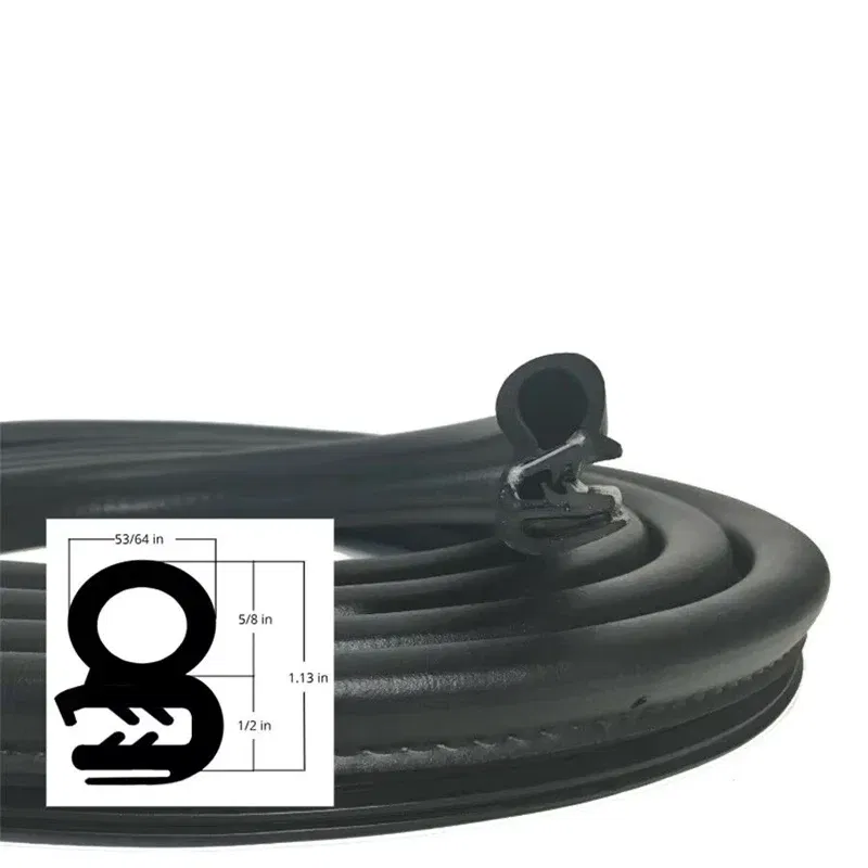 Color: GRAY - Car Door Rubber Seal Weatherstrip Steel Belt Weatherstripping Soundproof Waterproof Seal Kit Strip Rubber Seal Edge Trim