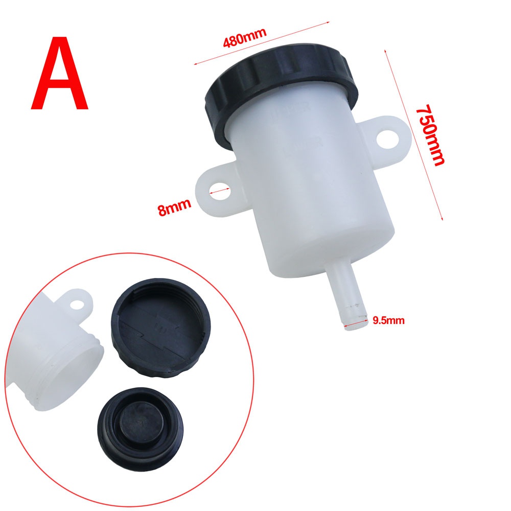 Color: Brown - Universal Motorcycle Lever Brake Oil Tank Foot Brake Master Cylinder Oil Cup Fluid Bottle Reservoir Dirt Bike Scooter Pitbike