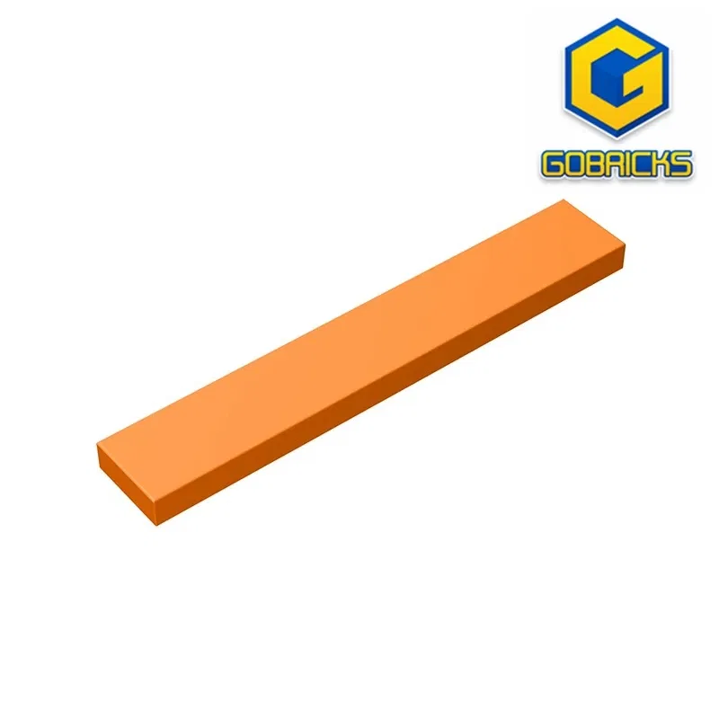Color: Bright Green - Gobricks GDS-564 Tile 1 x 6 compatible with lego 6636 pieces of children's toys Building Blocks Technical