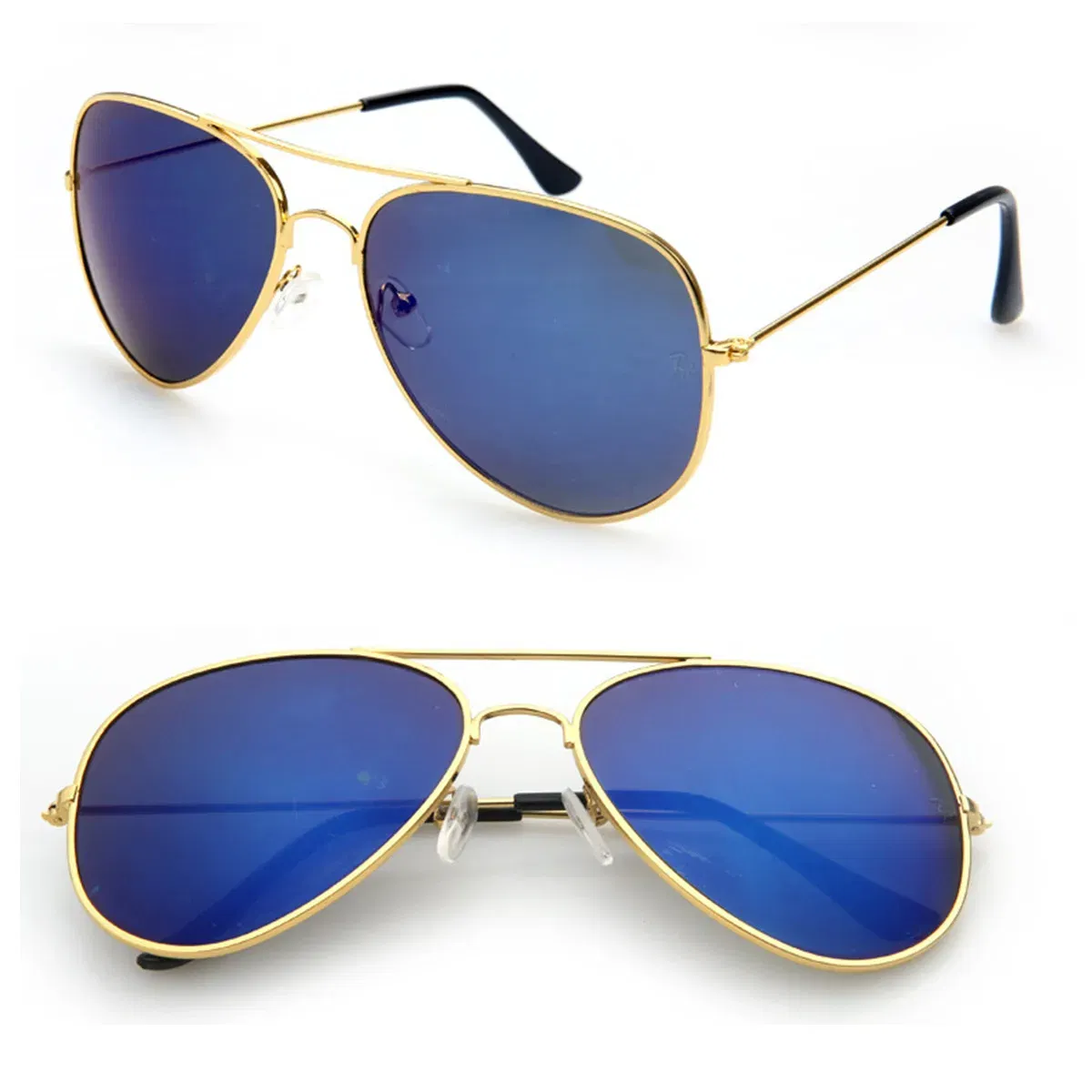 Lenses Color: Red, Frame Color: other - FOENIXSONG Fashion Sunglasses for Women Men  Pilot Round Gradient Mirror Women's Glasses Oculos Lentes Gafas De Sol