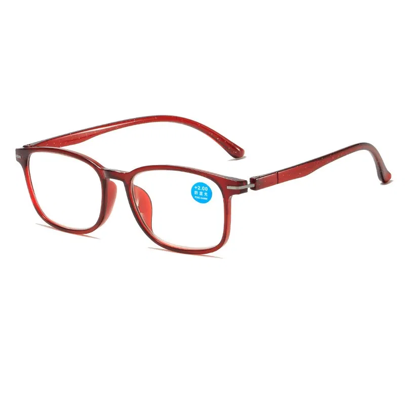 Eye Prescription: +400, Frame Color: black - New Anti Blue Light Reading Glasses Fashion Presbyopic Eyewear Men Women Sauqre Ultralight Hyperopia Eyeglasses +100 To +400