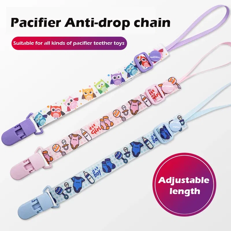 Color: light yellow, Ships From: CHINA - 1pcs Adjust Baby Pacifier Clip Chain Ribbon Dummy Holder Chupetas Soother Pacifier Clips Strap Nipple Holder for Infant Feeding