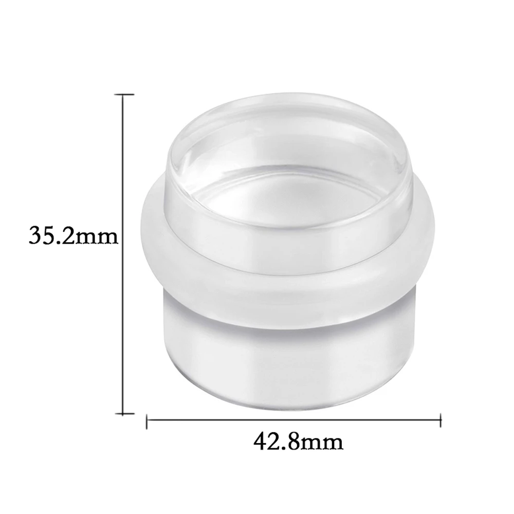 Color: Silver - Door Stop Transparent Acrylic Cylindrical Anti-Collision Buffer To Protect Walls And Furniture Self Adhesive Floor Door Stopper
