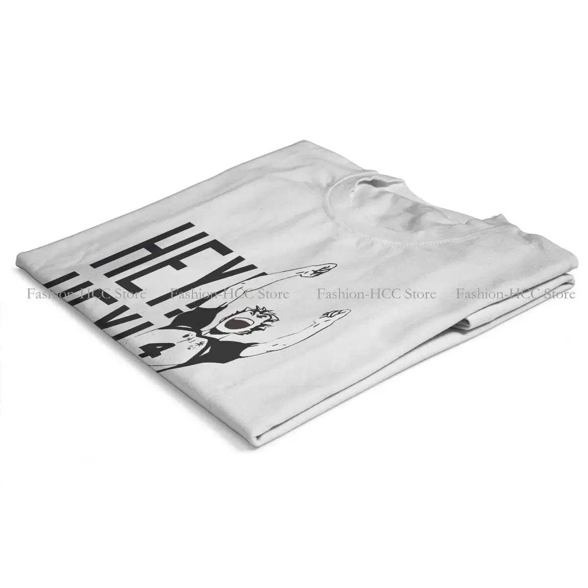 Color: WHITE, Size: S - Haikyuu Cartoon Anime Polyester TShirts Bokuto Kotaro Hey Hey Hey Print Men's T Shirt New Trend Clothing