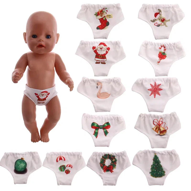 Color: Blue - Doll Panties 24 Pattern Panties For 18 Inch American&43Cm Baby New Born Doll Our Generation , For Baby Birthday Festival Gift