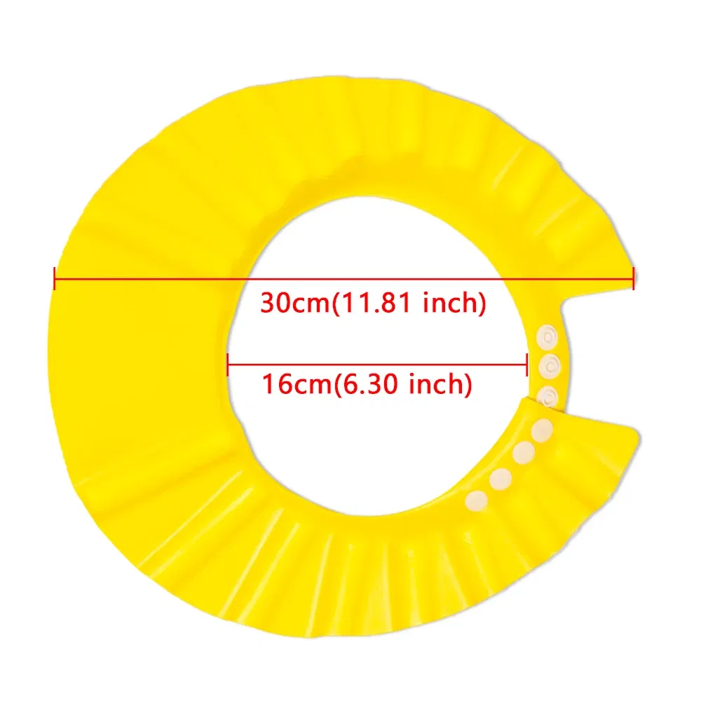 Color: GRAY - Baby Shower Soft Cap Adjustable Hair Wash Hat for Kids Ear Protection Safe Children Shampoo Bathing Shower Protect Head Cover