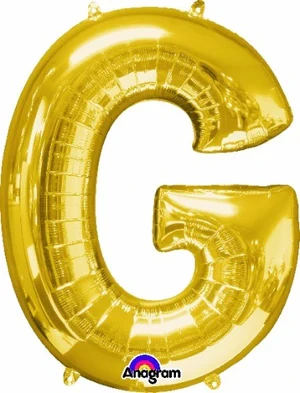 Letter G Gold 81cm Helium Saver