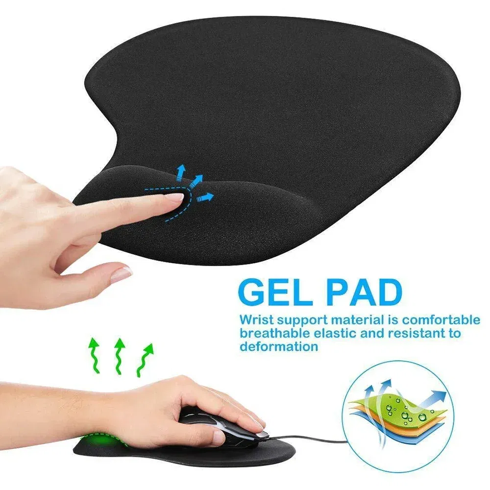 Color: ocean blue - Mouse Pad Desk Mat for PC Laptop Ergonomic Non-Slip Mousepads Wrist Pad Rose Gold Series Office Accessories Mouse Mats