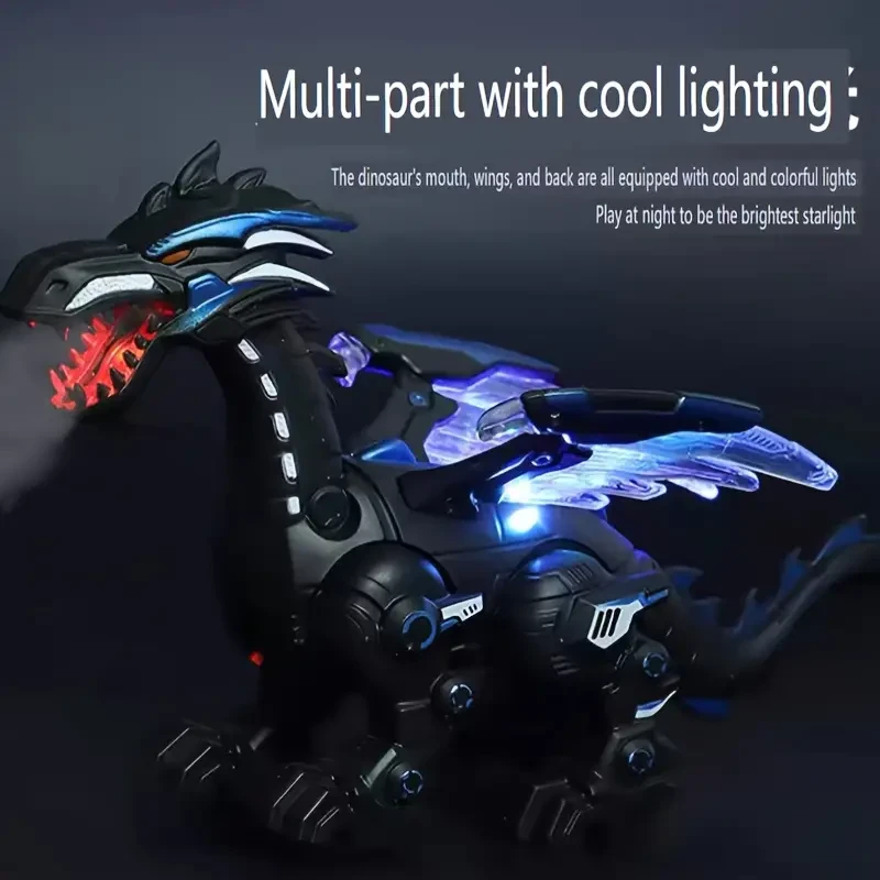 Walking Spray Dinosaur with Sound & Light Show Assembly Dragon Toy