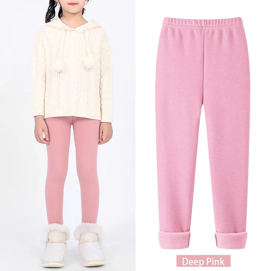 Color: Blue, Size: 68, Ships From: CHINA - SheeCute Girls Winter Warm Pants Kids Fleece Lined Leggings for 3-11 Years SCW7101