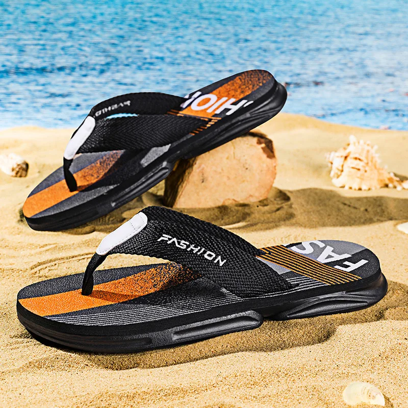 Color: Yellow, Shoe Size: 42 - Summer Men's Flip-flops Massage Granule Men Slippers Comfortable Beach Sandals Men Casual Shoes House Flip Flops Bathroom Shoes