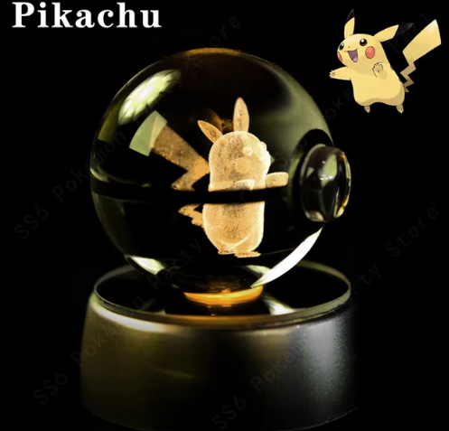 Pokemon Crystal Ball 3D Pikachu