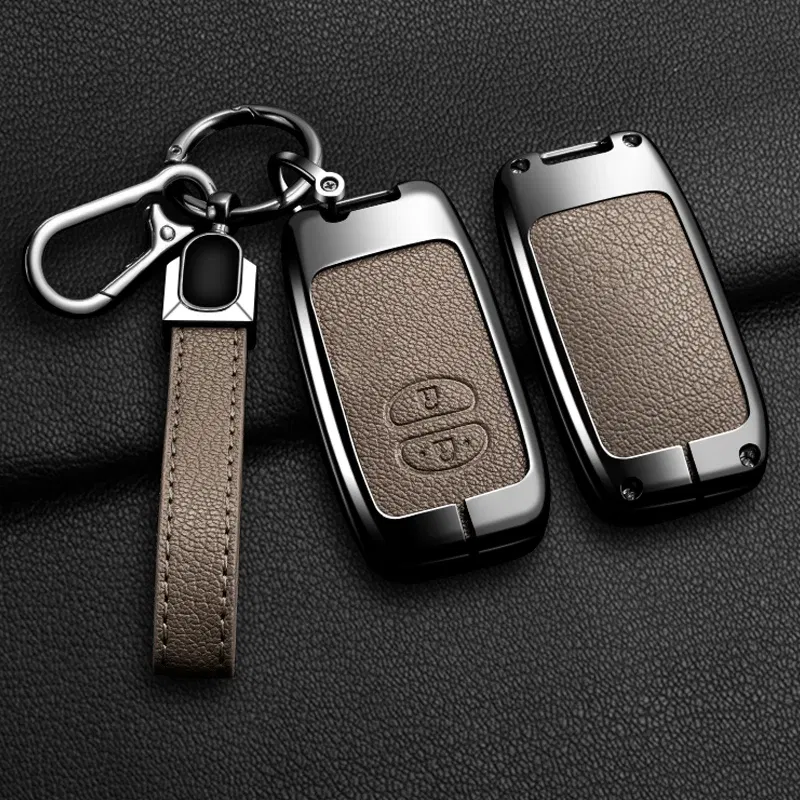 Color Name: Orange - Alloy Car Key Case Cover Shell Fob For Toyota Prius 30 Alpha Aqua Land Cruiser Auris For Lexus LC 200 2012 - 2014 Parts Keychain