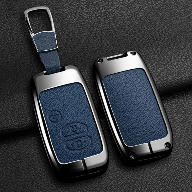 Color Name: Orange - Alloy Car Key Case Cover Shell Fob For Toyota Prius 30 Alpha Aqua Land Cruiser Auris For Lexus LC 200 2012 - 2014 Parts Keychain