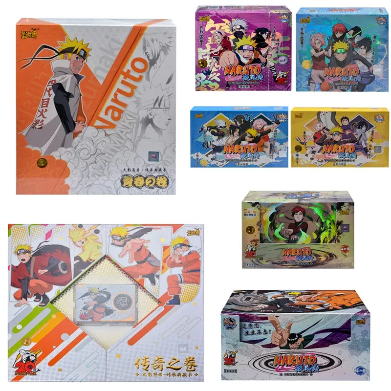 Color: Burgundy - Genuine KAYOU Naruto Cards Soldier Chapter All Chapters Complete Works Series Anime Character Collection Card Child Toy Set