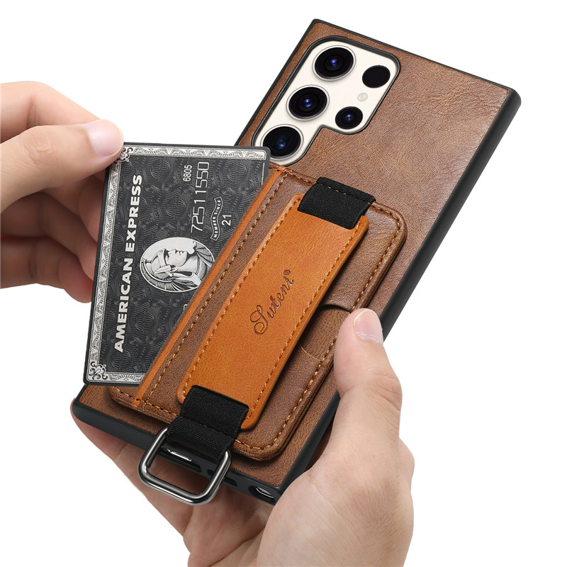 Color: Blue, Material: Denim - Leather Wallet Phone Case For Samsung Galaxy S24 S23 S22 FE Ultra Plus A53 A54 A13 A14 A24 A34 Note20Ultra Card Holder Cover