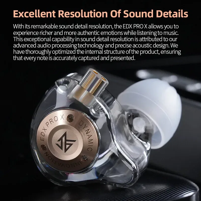 Color: green - KZ EDX Pro X Dynamic Drive Earphone HIFI Bass Music Earbud Sport Noise Cancelling In Ear Headset with 2Pin Detachable Cable