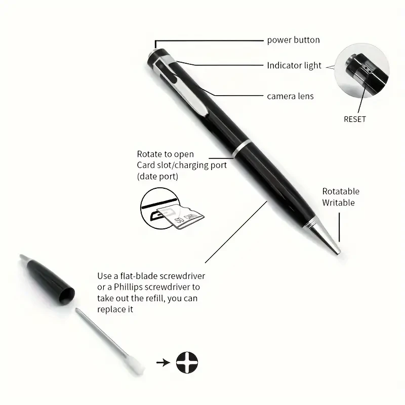 Mini Wearable HD 1080P Pen Camera Recorder