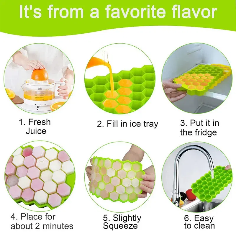 Color: black, Size: S - 4/2/1PCS Silicone Ice Cube Mold 148 Cube Large-capacity Ice Trays Food Grade Ice Maker BPA Free Reusable Ice Maker with Lids