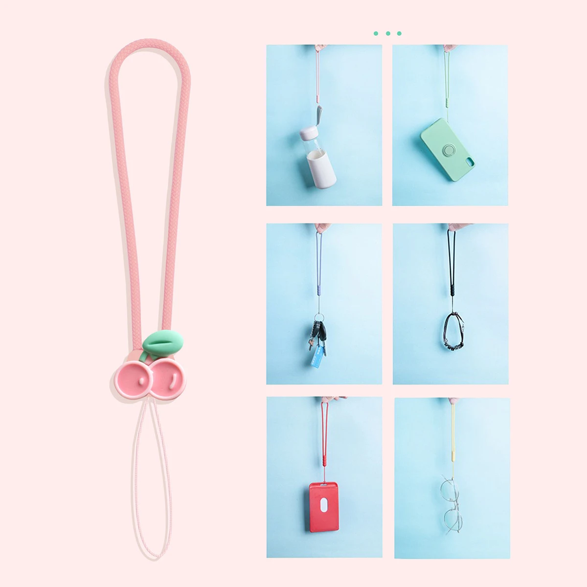 Color: Silver / Gray, Material: Silicon, Ships From: CHINA - Mobile Phone Rope Earphones Silicone Wrist Strap Ccd Camera Usb Key Chain Strawberry Fruit Decoration