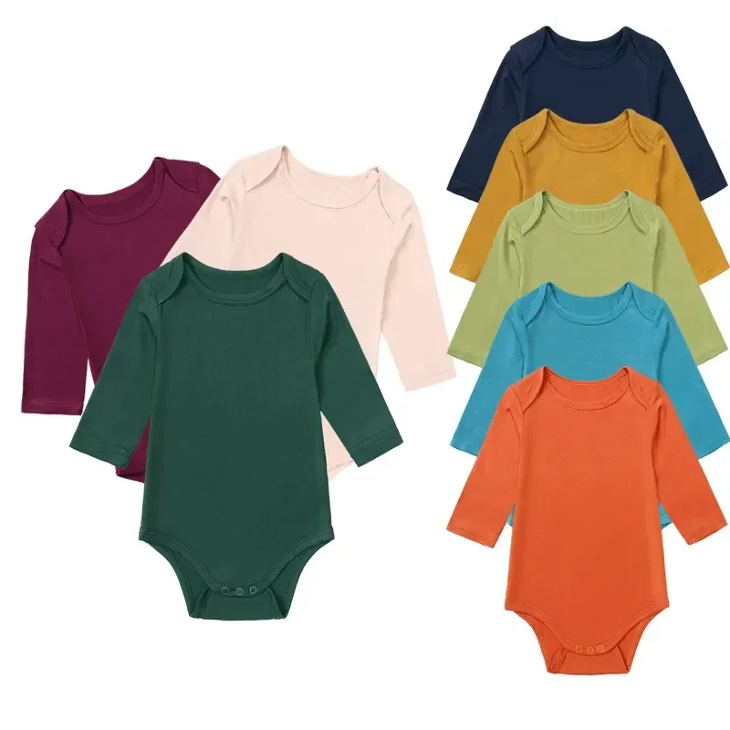 Color: Turquoise, Kid Size: 3M - 2025 Summer Newborn Boy Girl Romper Baby Bamboo Fiber Breathable Clothing Long Sleeve Toddler Jumpsuit Infant Bodysuit Pajamas