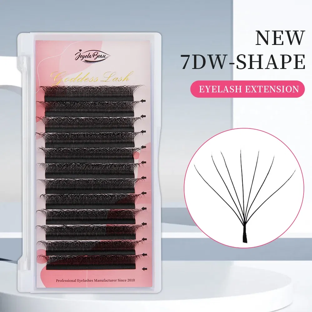 Color: Brushed Chrome, Curl: C, Thickness: 0.07mm, Length: 11mm, Ships From: CHINA - Goddess 3D/4D/5D/6D/7D/8D W Shape lashes 4D Premade Fan Lash Extensions 0.07 C/D Curl Natural Soft High Quality Idividual Lashes