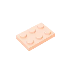 Color: Apricot - Gobricks GDS-510 Plate 2 x 3 compatible  with lego 3021 pieces of children's toys building block Particles Plate DIY