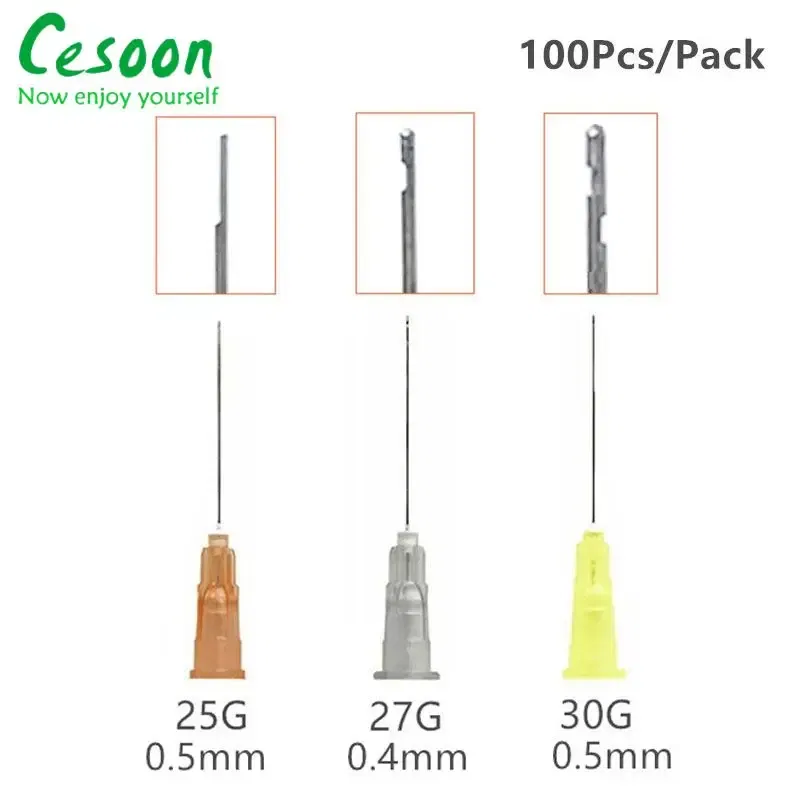 Color: Dark Green - 100Pcs/Pack Endo Irrigation Needle Dental Root Canal Rinsing End-Closed Side Hole Endodontic Flushing Cannula 0.3 0.4 0.5MM