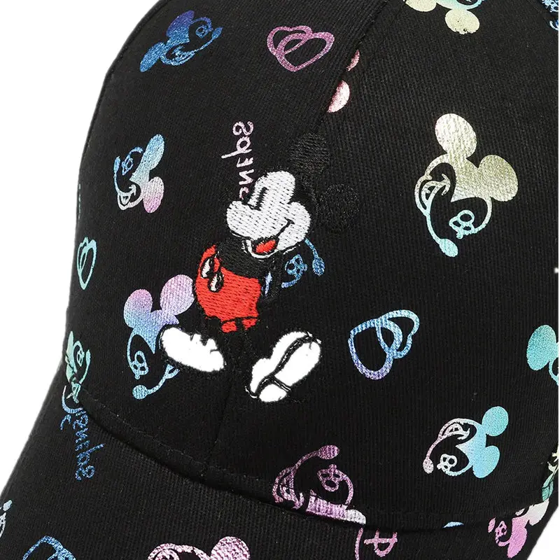 Color: Black, Size: Adjustable - Hot Sale Women Cartoon Cap Mickey Mouse Baseball Cap Female Streetwear Dad Hat