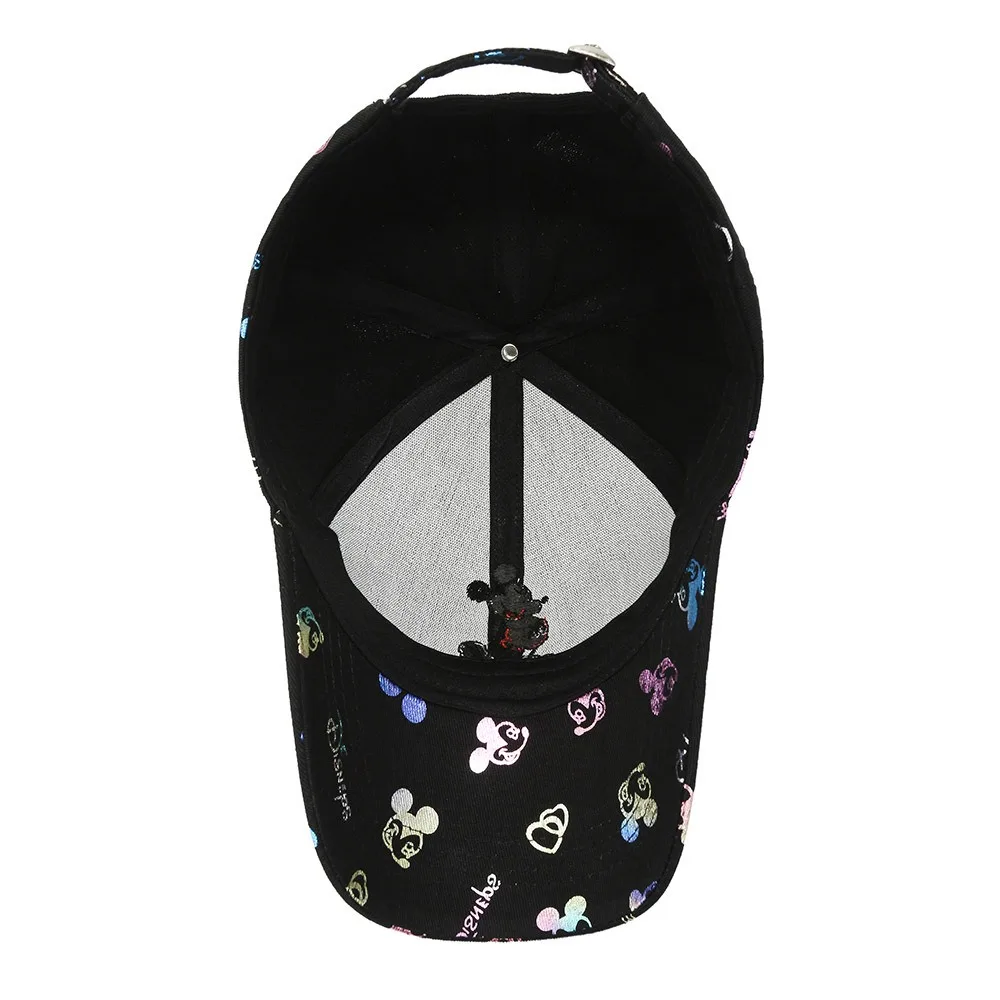 Color: Black, Size: Adjustable - Hot Sale Women Cartoon Cap Mickey Mouse Baseball Cap Female Streetwear Dad Hat