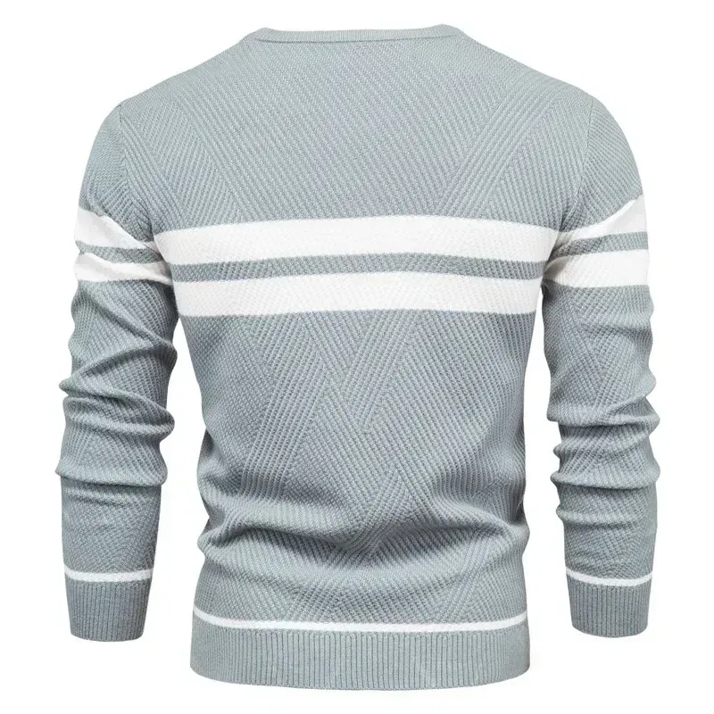 Color: black, Size: L - Embroidered LONSDALE Mens Boys Winter Stripe Sweater Thick Warm Pullovers Men's O-neck Basic Casual Slim Comfortable Sweaters