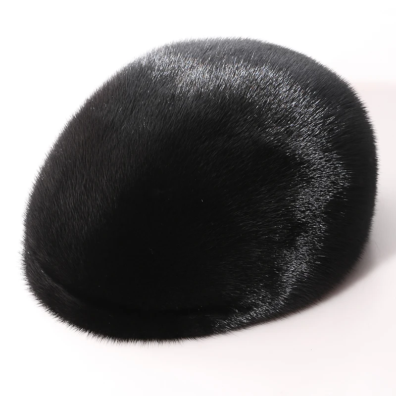 Color: Red, Hat Size: M - Real Mink Fur Hat Women'S Winter Fashion Beret Hat Warm Mink Fur Knight Beret Hat Luxury Keep Warm Russian Lady Caps