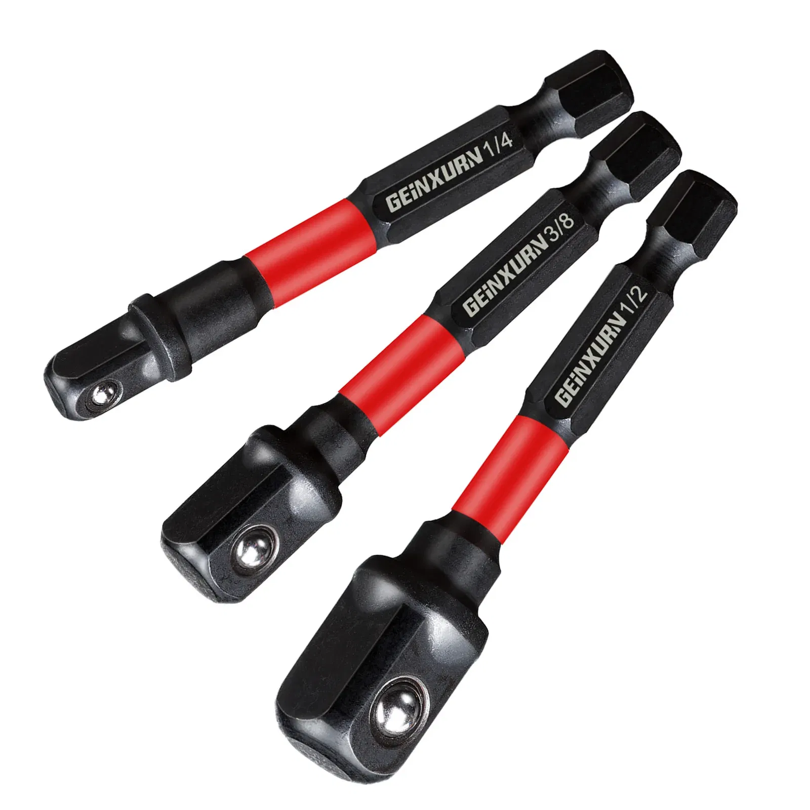 Color: Dark purple - Geinxurn Impact Socket Adapter Set,1/4"3/8"and1/2"Drive,Extension Bit with Holder,Adapt Power Drill to High Torque Impact Wrench