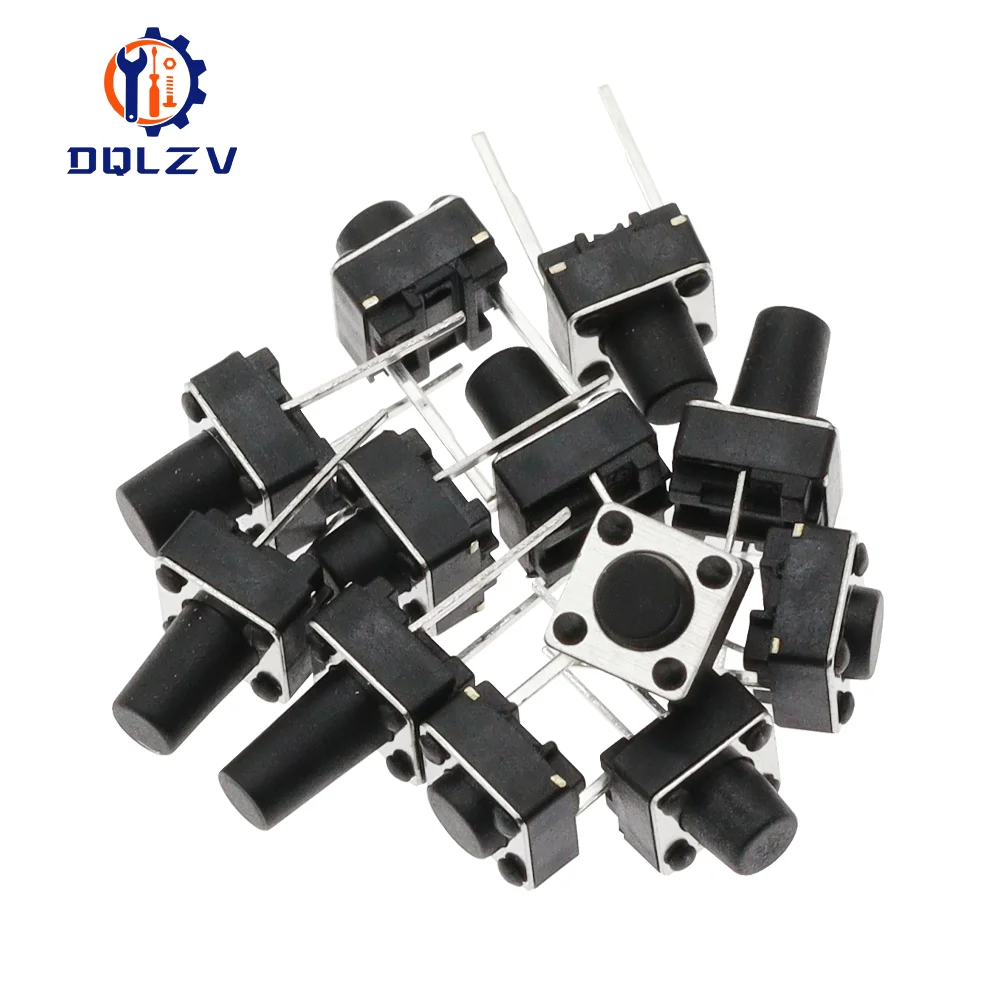 Color: Green, Size: 3XL - Tact Push Button Switch 12V Copper 2PIN DIP2 SMD Micro Switch 6X6X5 4.3 5 5.5 6 7 8 9 10 11 12 13 15MM TV Toys home use Button