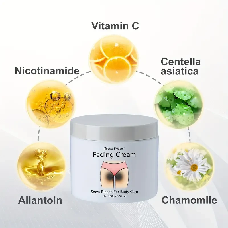 100g/3.52oz Radiant Body Cream - Hydrating Vitamin C & Centella Formula for Glowing Underarm & Buttocks Skin, Moisturizing Lotion with Plant Squalane for Soft, Smooth, and Rejuvenated Skin