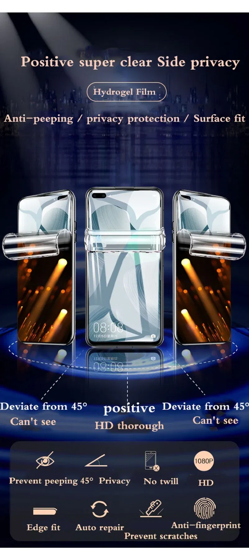 Bundle: 3 Pieces, Material: Anti Blue Light, Compatibility by Model: Poco F7 Ultra - F7Ultra Privacy Screen Protector For POCO X7 F7Pro Matte Hydrogel Film POCO F6 Pro X6Pro HD Anti Peeping F6 Soft Full Coverage